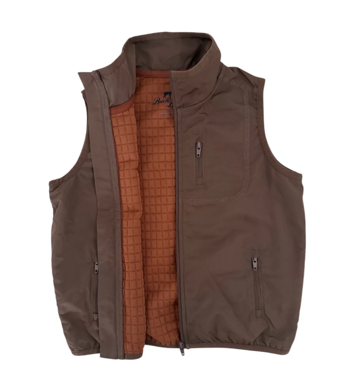 Boys Bark Brown Quilted Wyatt Vest