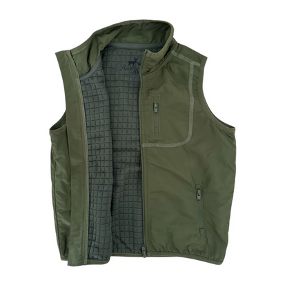 Boys Moss Green Quilted Wyatt Vest