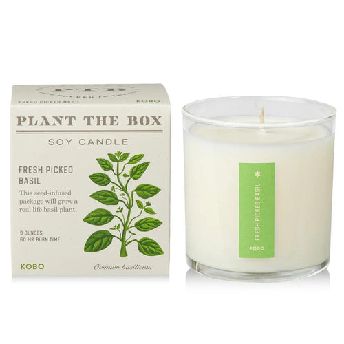 Candle - Fresh Picked Basil with Plantable Box by KOBO