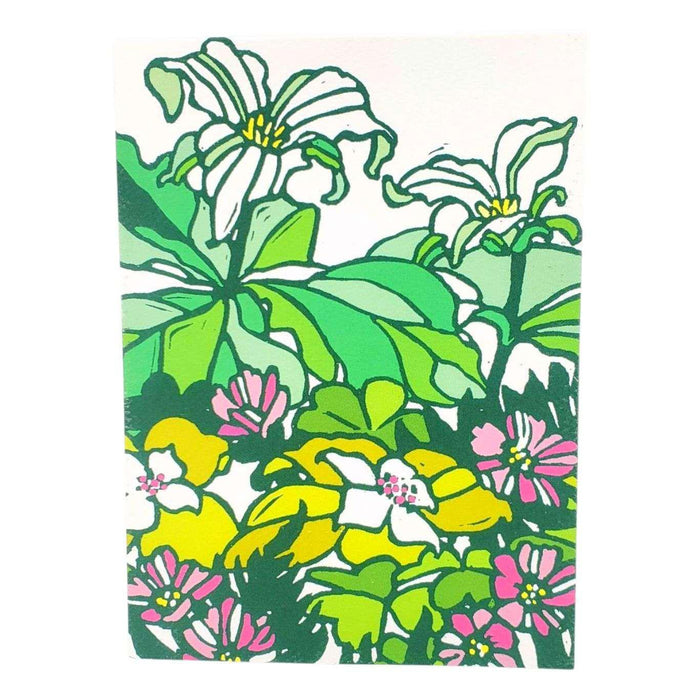 Card - All Occasion - Botanical Spring Trillium by Little Green