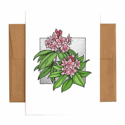Card - All Occasion - Pacific Rhododendron PNW Native Plants by Lauren Nishizaki Designs
