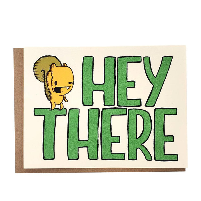 Card - All Occasion - Squirrel Hey There Card by Everyday Balloons Print Shop