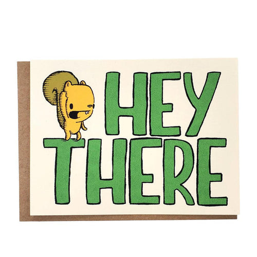 Card - All Occasion - Squirrel Hey There Card by Everyday Balloons Print Shop