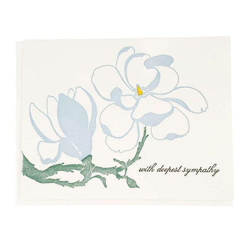 Card - Sympathy - Magnolia Deepest Sympathy by Ilee Papergoods
