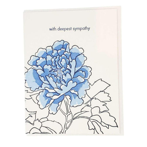 Card - Sympathy - Peony Deepest Sympathy by Ilee Papergoods