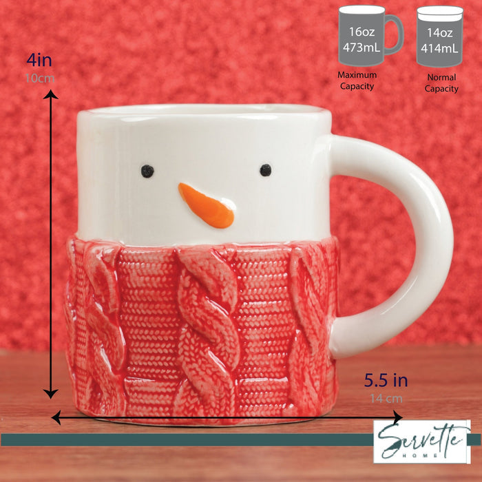 Christmas Mugs Red Sweater Holiday Winter Mugs