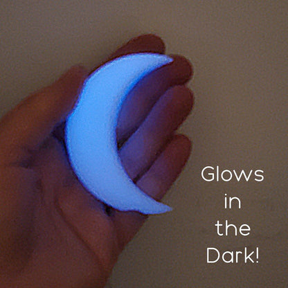 Cloud Accessory - Glow in the Dark Moon Charm by The Cloud Makers