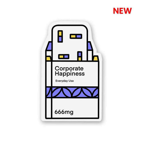 Corporate Happiness Sticker - Stickers | STICK IT UP
