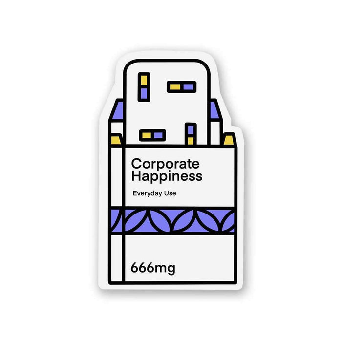 Corporate Happiness Sticker - Stickers | STICK IT UP