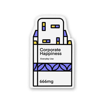 Corporate Happiness Sticker - Stickers | STICK IT UP