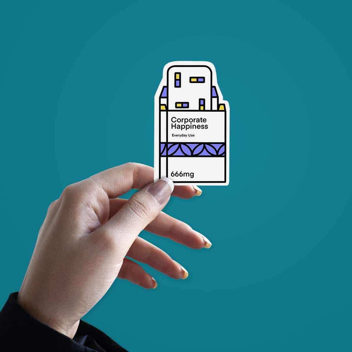 Corporate Happiness Sticker - Stickers | STICK IT UP