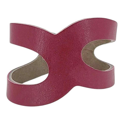 Cuff - Paisley Reversible (Cranberry Red and Gray Taupe) by Oliotto