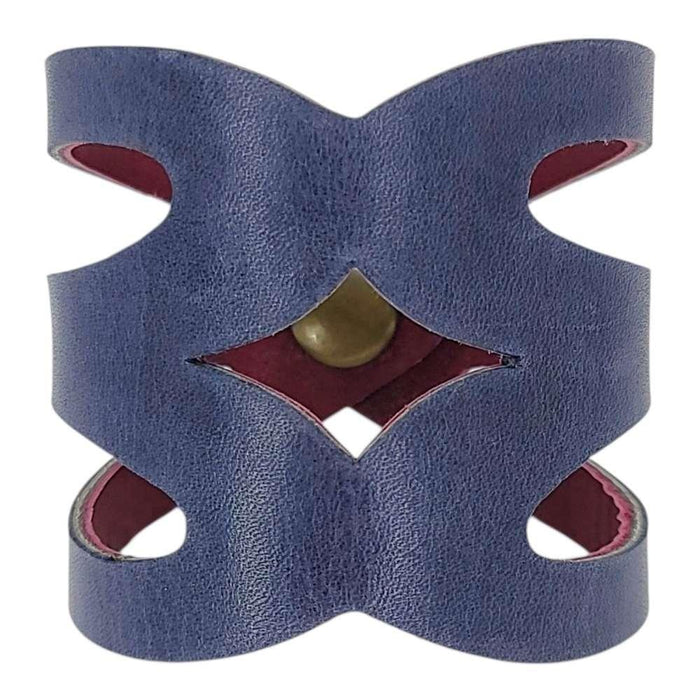 Cuff - Valentine Reversible (Cranberry Red and Violet Ink) by Oliotto