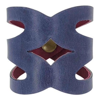 Cuff - Valentine Reversible (Cranberry Red and Violet Ink) by Oliotto