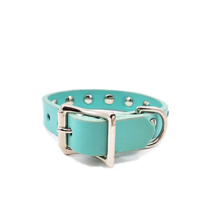 Dog Collar - XS-S - Aqua with Large Crystals by Greenbelts
