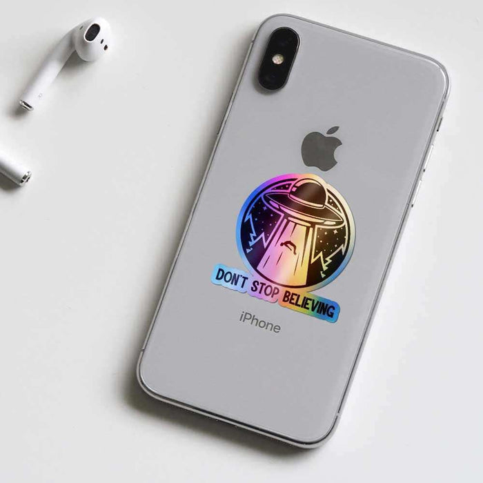 Don't stop believing Holographic Stickers - Holographic stickers | STICK IT UP