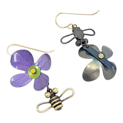 Earrings - Bloom in Violet by Chickenscratch