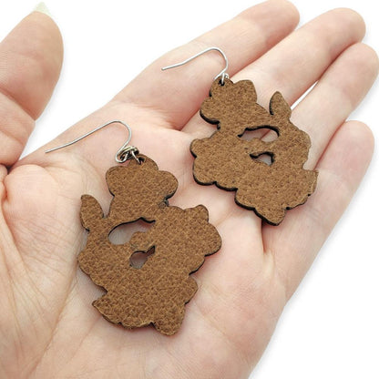 Earrings - Hanami Hand-painted Leather by Timmy Mays