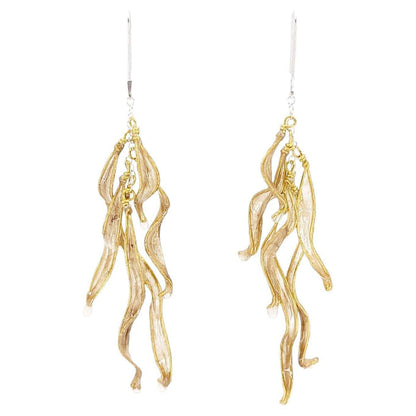 Earrings - Large Silver Petal Drops (Assorted Colors) by Verso