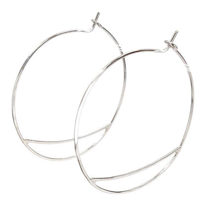 Earrings - Medium Bridge Hoops (Sterling Silver) by Verso