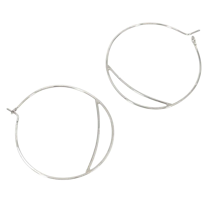 Earrings - Medium Bridge Hoops (Sterling Silver) by Verso