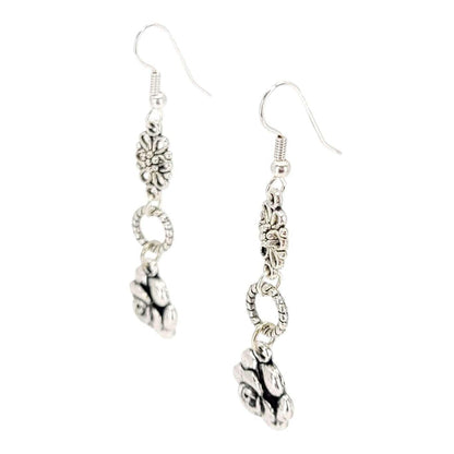 Earrings - Rose Ring Drops (Silver Plate) by Tiny Aloha