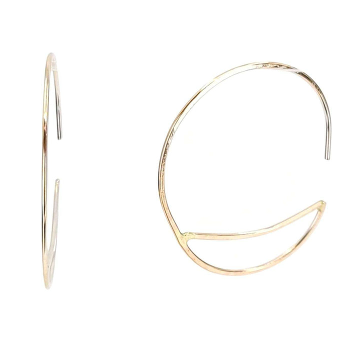 Earrings - Small Bridge Gold-fill Hoops by Verso