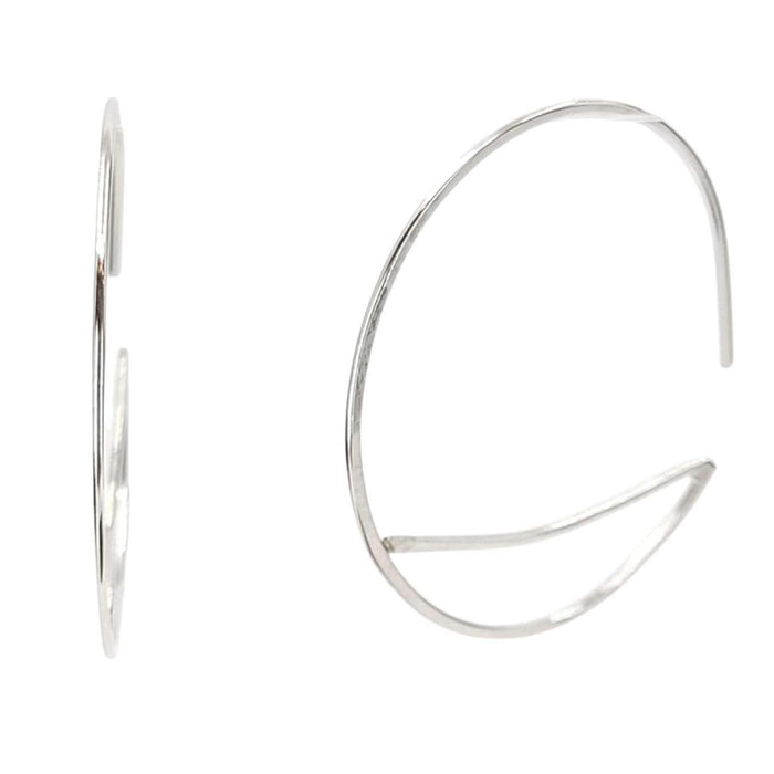 Earrings - Small Bridge Silver Hoops by Verso