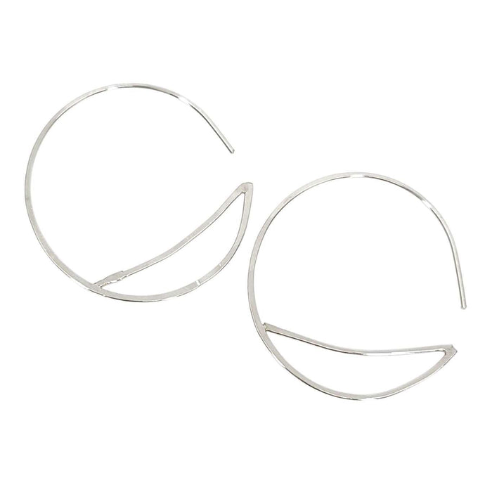 Earrings - Small Bridge Silver Hoops by Verso
