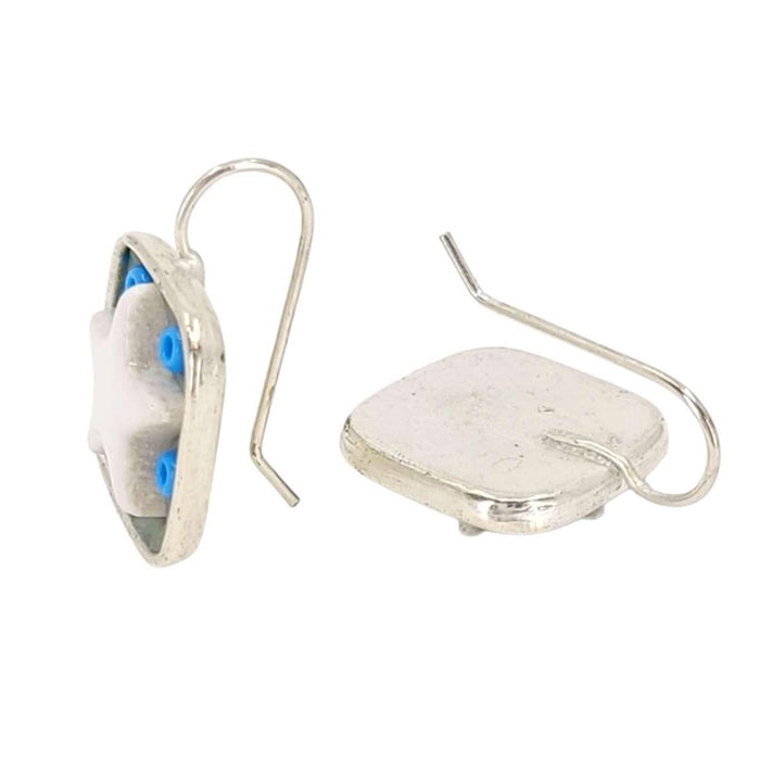 Earrings - Square Star Baby (White Stars) by XV Studios