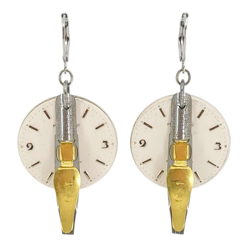 Earrings - Watch Dials - Pen Nibs by Christine Stoll | Altered Relics