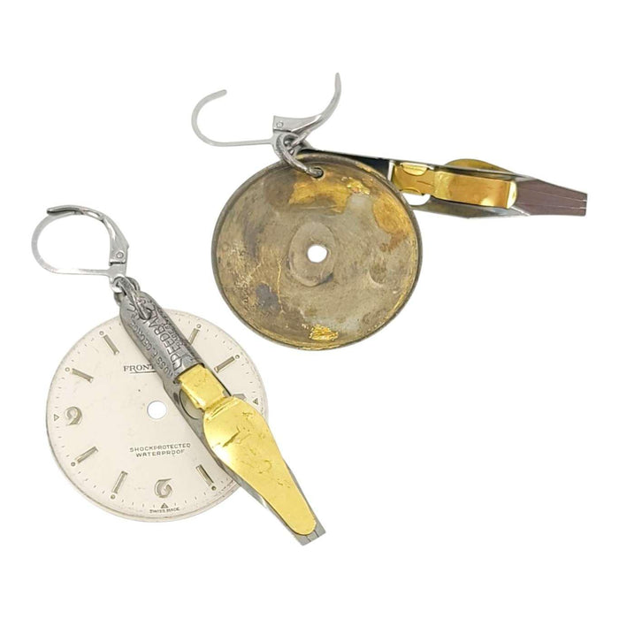 Earrings - Watch Dials - Pen Nibs by Christine Stoll | Altered Relics
