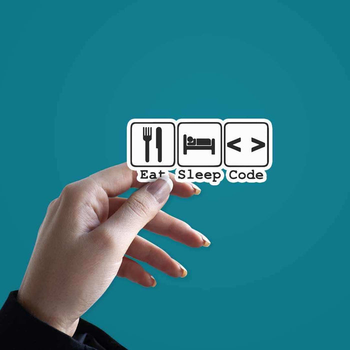 Eat Sleep Code Sticker - Stickers | STICK IT UP