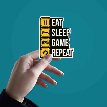 Eat Sleep Game V2 Sticker - Stickers | STICK IT UP