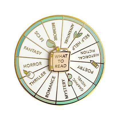 Enamel Pin - Spinning - What to READ by Occasionalish