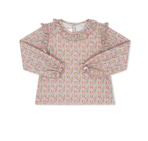 evelyn long sleeve blouse in autumn garden