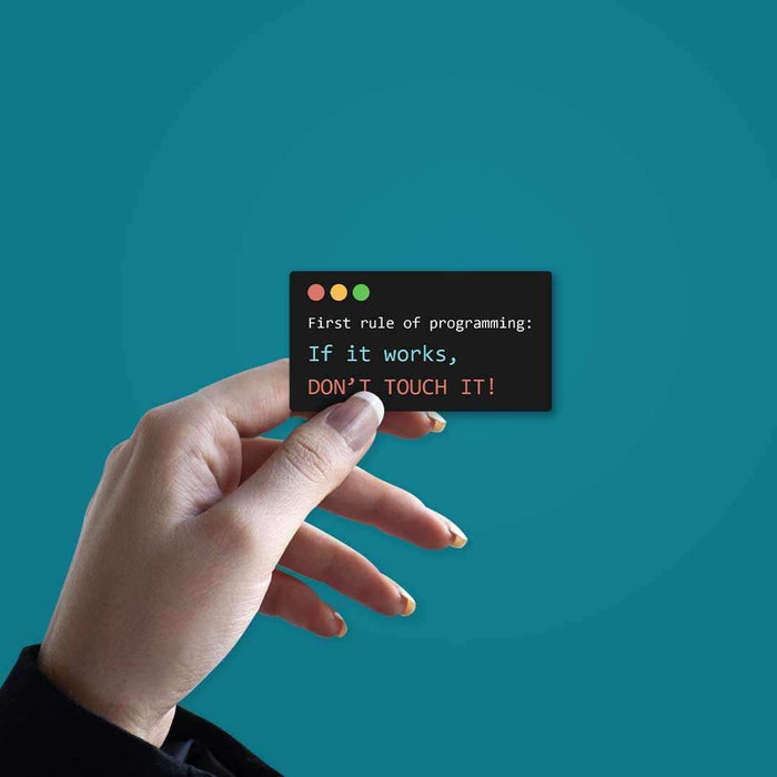 First rule of programming Sticker - Stickers | STICK IT UP