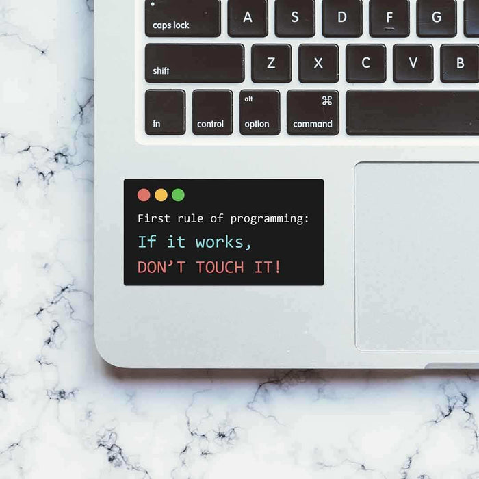 First rule of programming Sticker - Stickers | STICK IT UP