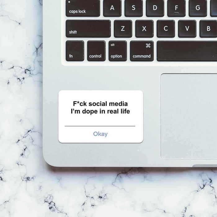 Fuck Social Media Sticker - Stickers | STICK IT UP