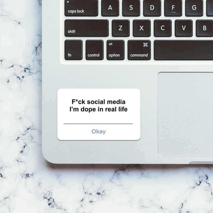 Fuck Social Media Sticker - Stickers | STICK IT UP