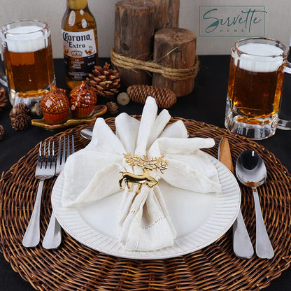 Gold Deer Napkin Rings