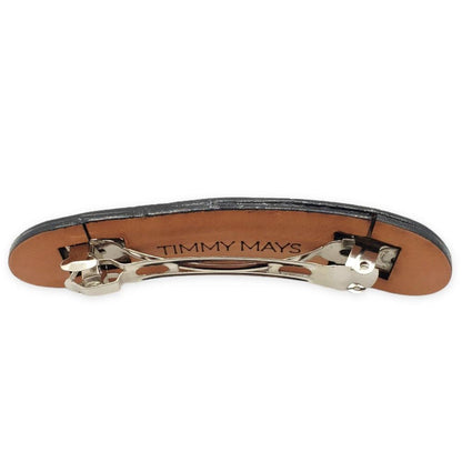 Hair Clip - Victoria Hand-painted Leather by Timmy Mays