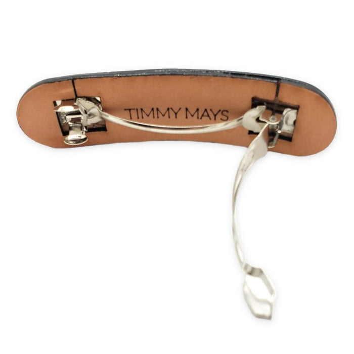 Hair Clip - Victoria Hand-painted Leather by Timmy Mays