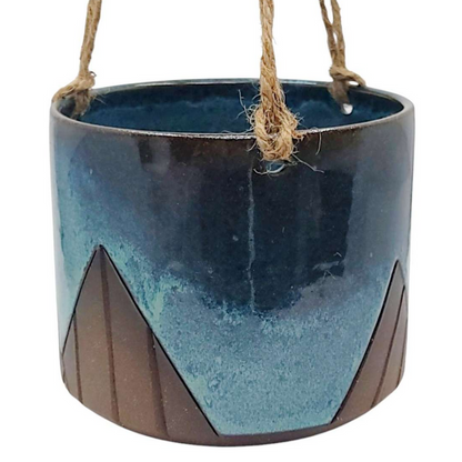 Hanging Planter - Starry Night Mountains (Large) by Less Is More Studios