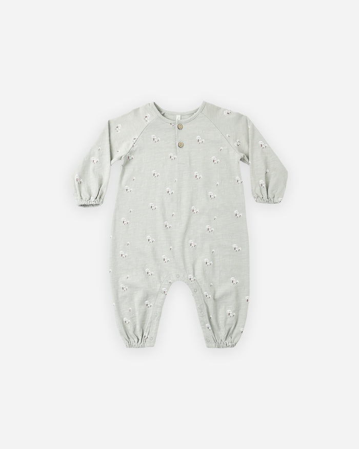 Henley Jumpsuit in Mushrooms