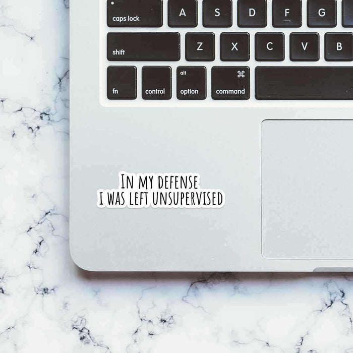 In my defense Sticker - Stickers | STICK IT UP