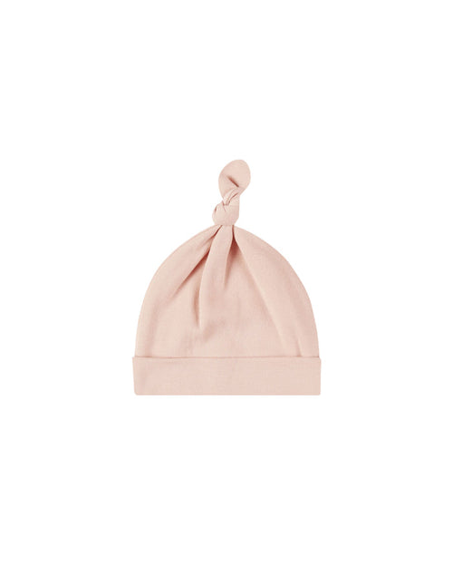 knotted baby hat ll dusty rose
