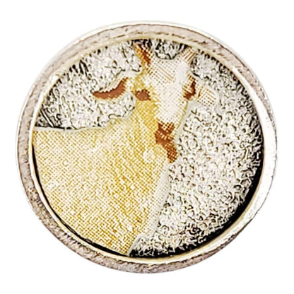 XLPGT $20 - White Goat on Silver - Land Animal Lapel Pin