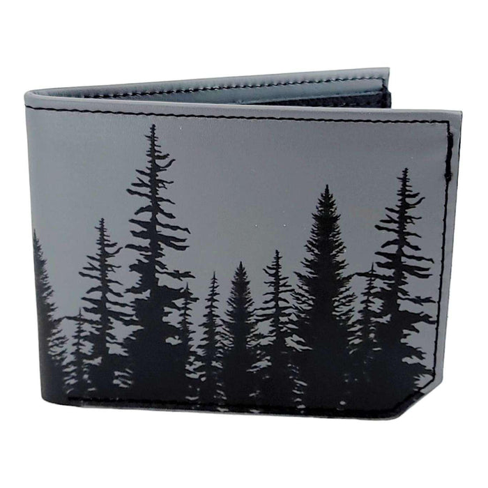 Leather Wallet - Aspen Trees Printmaker (Gray) by Backerton