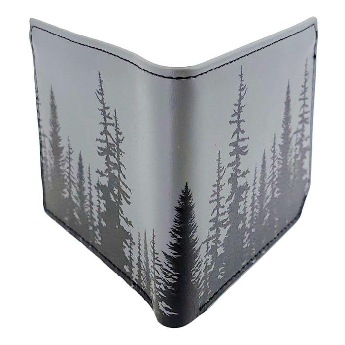 Leather Wallet - Aspen Trees Printmaker (Gray) by Backerton